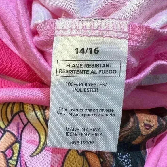 Barbie Three Quarter Sleeve Pajama Top size 14/16 - Picture 5 of 5
